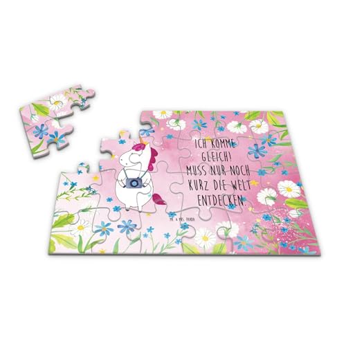 Mr. & Mrs. Panda Puzzle Einhorn Fotograf 24 Teile - Geschenk, Einhorn Deko, Einhörner, Unicorn, Urlaub, Kurztrip von Mr. & Mrs. Panda