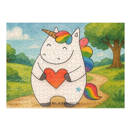 Mr. & Mrs. Panda Puzzle Einhorn Herz Design 551 Teile - Geschenk, Unicorn, Einhörner, bunt, witzig, Einhorn Deko, böse Mr. & Mrs. Panda Puzzle Einhorn Herz Design 551 Teile - Geschenk, Unicorn, Einhörner, bunt, witzig, Einhorn Deko, böse von Mr. & Mrs. Panda