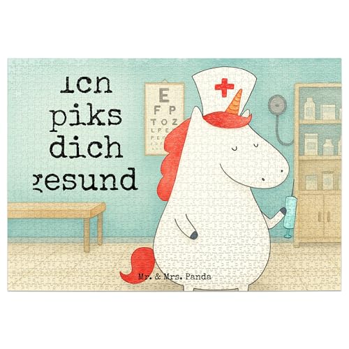 Mr. & Mrs. Panda Puzzle Einhorn Krankenschwester Design 1500 Teile - Geschenk, Krankenhaus, Einhörner, Einhorn Deko, Ärztin Geschenk, Unicorn, Mr. & Mrs. Panda Puzzle Einhorn Krankenschwester Design 1500 Teile - Geschenk, Krankenhaus, Einhörner, Einhorn Deko, Ärztin Geschenk, Unicorn, von Mr. & Mrs. Panda
