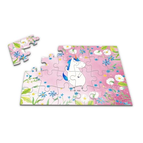 Mr. & Mrs. Panda Puzzle Einhorn Mann 24 Teile - Geschenk, Einhorn Deko, Unicorn, Einhörner, Familie, Freundin, BFF von Mr. & Mrs. Panda