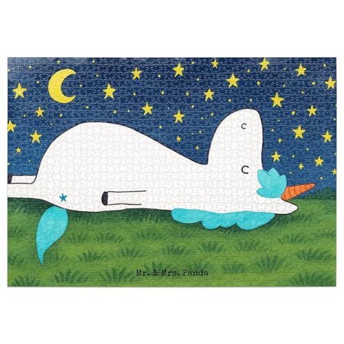 Mr. & Mrs. Panda Puzzle Einhorn Sternenhimmel Design 1500 Teile - Geschenk, Einhörner, Einhorn Deko, Unicorn, Dachschaden von Mr. & Mrs. Panda