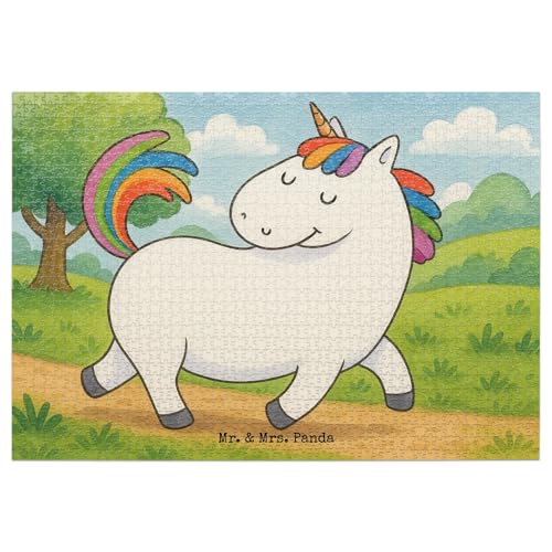 Mr. & Mrs. Panda Puzzle Einhorn Stolzieren Design 1500 Teile - Geschenk, Anders, Einhörner, Reiten, Einhorn Deko, Freundin, Unicorn von Mr. & Mrs. Panda