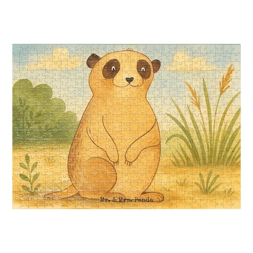 Mr. & Mrs. Panda Puzzle Erdmännchen Design 551 Teile - Geschenk, Afrika, Wildtiere, Weltreise, Reisen, Afrikareise von Mr. & Mrs. Panda