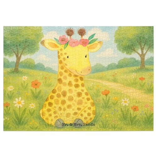 Mr. & Mrs. Panda Puzzle Giraffe Blumenkranz Design 1500 Teile - Geschenk, Abenteurer, Freundin, Selbstliebe, Afrika, Wildtiere Mr. & Mrs. Panda Puzzle Giraffe Blumenkranz Design 1500 Teile - Geschenk, Abenteurer, Freundin, Selbstliebe, Afrika, Wildtiere von Mr. & Mrs. Panda