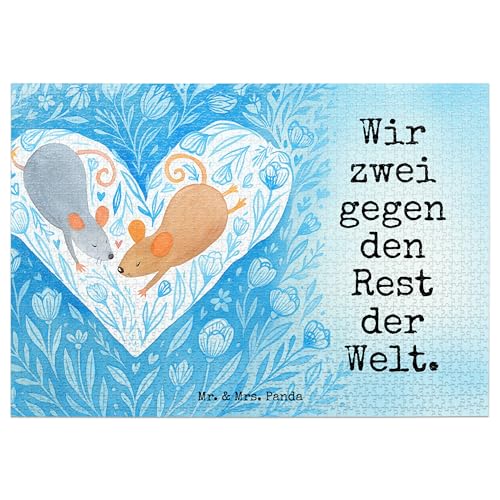 Mr. & Mrs. Panda Puzzle Mäuse Herz Design 1500 Teile - Geschenk, Hocheitstag, Freund, verheiratet, glücklich, Liebesgeschenk, Liebesbotschaft, Mr. & Mrs. Panda Puzzle Mäuse Herz Design 1500 Teile - Geschenk, Hocheitstag, Freund, verheiratet, glücklich, Liebesgeschenk, Liebesbotschaft, von Mr. & Mrs. Panda