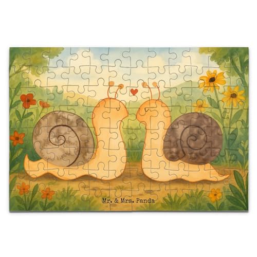 Mr. & Mrs. Panda Puzzle Schnecken Liebe Design 96 Teile - Geschenk, Partner, Pärchen, Jahrestag, Paar, Liebesgeschenk, verliebt, Hocheitstag Mr. & Mrs. Panda Puzzle Schnecken Liebe Design 96 Teile - Geschenk, Partner, Pärchen, Jahrestag, Paar, Liebesgeschenk, verliebt, Hocheitstag von Mr. & Mrs. Panda