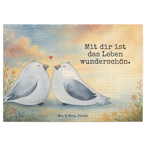 Mr. & Mrs. Panda Puzzle Turteltauben Liebe Design 1500 Teile - Geschenk, Verlobung, Partner, Ehefrau, glücklich, Geschenk Freundin, Freundin, Mr. & Mrs. Panda Puzzle Turteltauben Liebe Design 1500 Teile - Geschenk, Verlobung, Partner, Ehefrau, glücklich, Geschenk Freundin, Freundin, von Mr. & Mrs. Panda