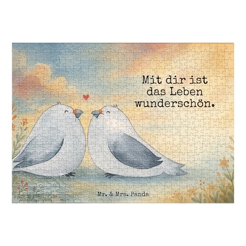 Mr. & Mrs. Panda Puzzle Turteltauben Liebe Design 551 Teile - Geschenk, zu zweit, glücklich, Jahrestag, Verlobung, Freundin, Hochzeitstag, Freund, Mr. & Mrs. Panda Puzzle Turteltauben Liebe Design 551 Teile - Geschenk, zu zweit, glücklich, Jahrestag, Verlobung, Freundin, Hochzeitstag, Freund, von Mr. & Mrs. Panda
