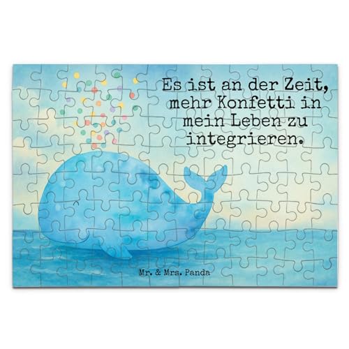 Mr. & Mrs. Panda Puzzle Wal Konfetti Design 96 Teile - Geschenk, Trennung, Neustart, Abnehmen, Urlaub, Meerestiere, Meer Mr. & Mrs. Panda Puzzle Wal Konfetti Design 96 Teile - Geschenk, Trennung, Neustart, Abnehmen, Urlaub, Meerestiere, Meer von Mr. & Mrs. Panda