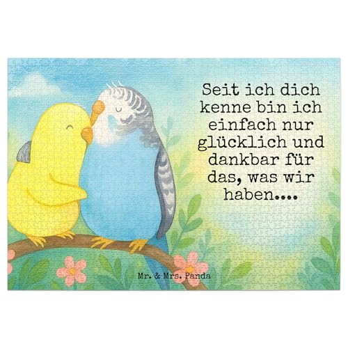 Mr. & Mrs. Panda Puzzle Wellensittich Liebe Design 1500 Teile - Geschenk, Partner, Freund, Kuscheln, Vögel, Nähe, verliebt, glücklich, Umarmung, Mr. & Mrs. Panda Puzzle Wellensittich Liebe Design 1500 Teile - Geschenk, Partner, Freund, Kuscheln, Vögel, Nähe, verliebt, glücklich, Umarmung, von Mr. & Mrs. Panda