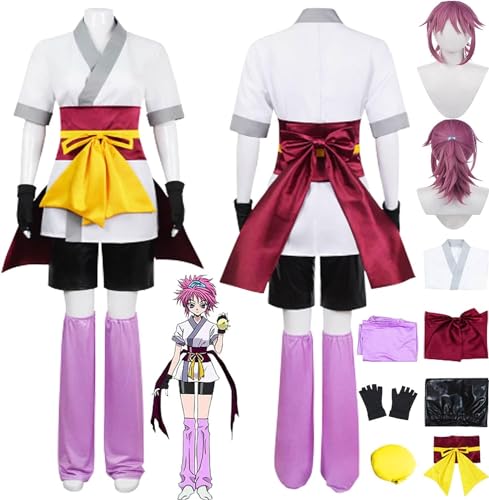 Anime Hunter X Hunter Machi Komacine Cosplay Kostüm Outfit Rollenspiel Uniform Komplettset Halloween Karneval Party Dress Up Anzug Mit Perücke von Mr.LQ