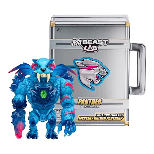MRBEAST LAB Apex Beast Panther Sammelfigur, stehend bei 15,8 cm Höhe, mit extremen Details, Premium-Verpackung, 13 Gelenkpunkte und Chomp-Kiefer, 2 zum Sammeln MRBEAST LAB Apex Beast Panther Sammelfigur, stehend bei 15,8 cm Höhe, mit extremen Details, Premium-Verpackung, 13 Gelenkpunkte und Chomp-Kiefer, 2 zum Sammeln von MRBEAST LAB