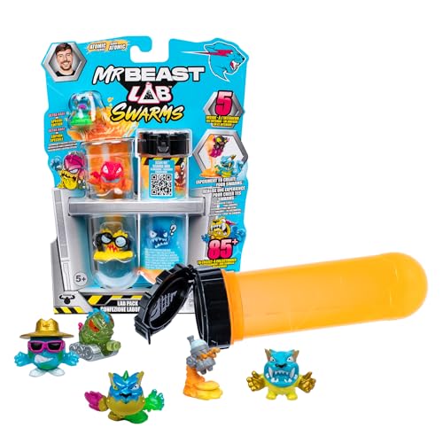 MrBeast Swarms Test Tube 5er-Pack, Schwärme mit 5 Charakteren, Wasser hinzufügen, schütteln und enthüllen, Sammelspielzeug, ab 5 Jahren, BTR09000 MrBeast Swarms Test Tube 5er-Pack, Schwärme mit 5 Charakteren, Wasser hinzufügen, schütteln und enthüllen, Sammelspielzeug, ab 5 Jahren, BTR09000 von MrBeast