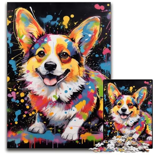 1000-teiliges Corgi-Puzzle, anspruchsvolles Denkspiel für Teenager, interaktives Familienspiel, 50x75cm/19,68x29,52 Zoll 1000-teiliges Corgi-Puzzle, anspruchsvolles Denkspiel für Teenager, interaktives Familienspiel, 50x75cm/19,68x29,52 Zoll von MrChunlong