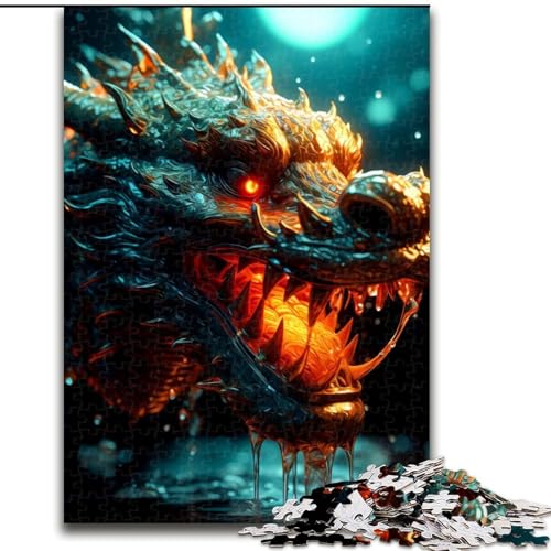 1000-teiliges Puzzle, Drachenpuzzle aus Pappe, interaktives Familienspiel, Denksportgeschenk, Lernspielzeug, 1000 Teile(26x38cm) von MrChunlong