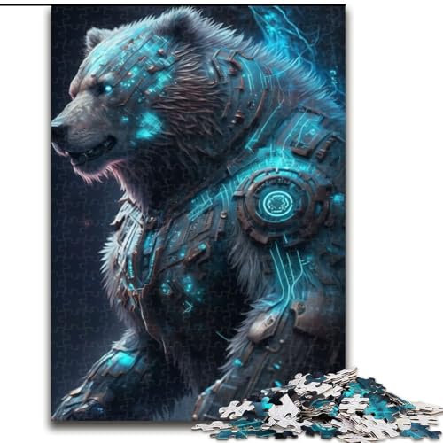 1000-teiliges Puzzle, Polaris Steel Claw Bear, Puzzle aus Holz, interaktives Familienspiel, Denksportgeschenk, Lernspielzeug, 1000 Teile(50x75cm) von MrChunlong