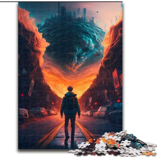 1000-teiliges Puzzle, Psychedelisches Puzzle aus Holz, Interaktives Familienspiel, Denksport-Geschenk, Lernspielzeug, 1000 Stück(50x75cm) von MrChunlong