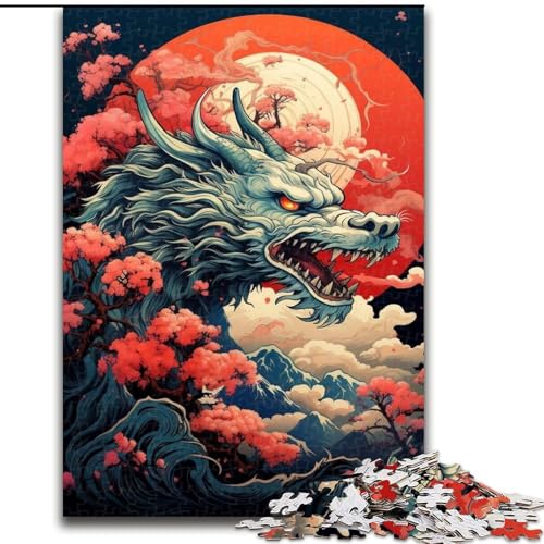 1000-teiliges Puzzle, Tier, buntes Drachenpuzzle aus Pappe, interaktives Familienspiel, Gehirn-Teaser-Geschenk, Lernspielzeug, 1000 Stück (26 x 38 cm) von MrChunlong