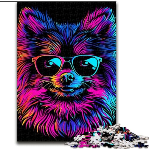 1000-teiliges Puzzle, Zwergspitz-Hund, Kunstpuzzle aus Holz, interaktives Familienspiel, Denksportgeschenk, Lernspielzeug, 1000 Teile(50x75cm) von MrChunlong
