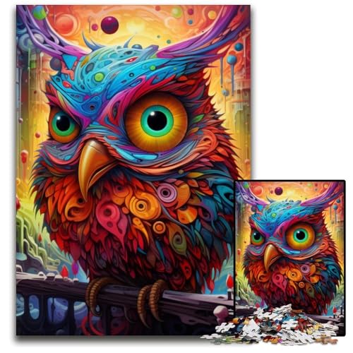1000-teiliges Puzzle, bunter Vogel, Papppuzzle für Erwachsene, anspruchsvolles DIY-Denkspiel, perfektes Familienspiel oder dekoratives Geschenk, 26x38cm/10,23x14,96 Zoll von MrChunlong