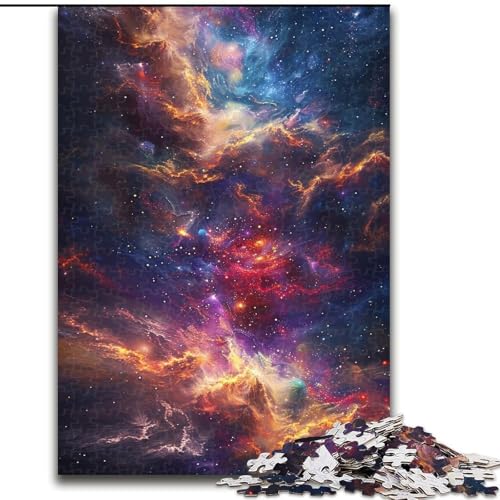1000-teiliges Puzzle, buntes Galaxie-Puzzle aus Pappe, interaktives Familienspiel, Denksportgeschenk, Lernspielzeug, 1000 Teile(26x38cm) von MrChunlong