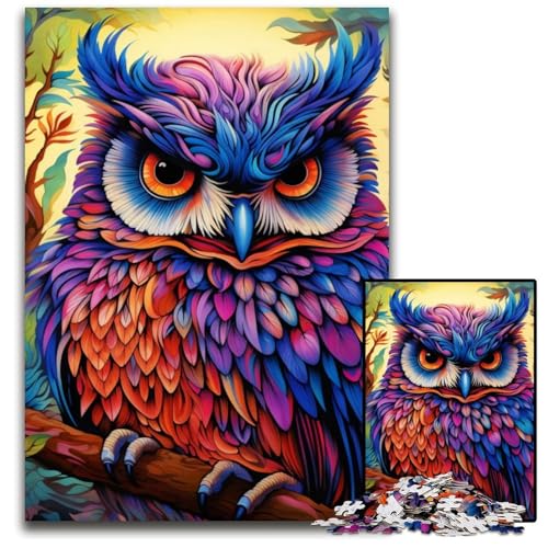 1000-teiliges Puzzle, farbenfrohe Eulen-Kunst, anspruchsvolles Denkspiel für Teenager, unterhaltsames interaktives Spiel für die ganze Familie, 50x75cm/19,68x29,52 Zoll 1000-teiliges Puzzle, farbenfrohe Eulen-Kunst, anspruchsvolles Denkspiel für Teenager, unterhaltsames interaktives Spiel für die ganze Familie, 50x75cm/19,68x29,52 Zoll von MrChunlong