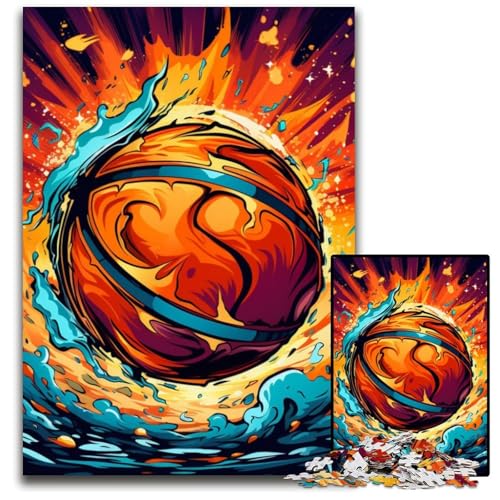 1000-teiliges Puzzle, farbenfrohes Basketball-Puzzle aus Pappe für Erwachsene, anspruchsvolles DIY-Denkspiel, perfektes Familienspiel oder dekoratives Geschenk, 26x38cm/10,23x14,96 Zoll 1000-teiliges Puzzle, farbenfrohes Basketball-Puzzle aus Pappe für Erwachsene, anspruchsvolles DIY-Denkspiel, perfektes Familienspiel oder dekoratives Geschenk, 26x38cm/10,23x14,96 Zoll von MrChunlong