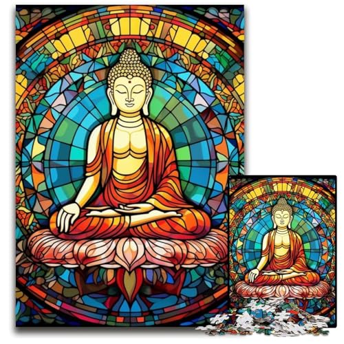 1000-teiliges Puzzle, farbenfrohes Buddha-Puzzle für Erwachsene, ideal für Verliebte, perfektes Weihnachts-, Neujahrs- und Valentinstagsgeschenk, 26x38cm/10,23x14,96 Zoll 1000-teiliges Puzzle, farbenfrohes Buddha-Puzzle für Erwachsene, ideal für Verliebte, perfektes Weihnachts-, Neujahrs- und Valentinstagsgeschenk, 26x38cm/10,23x14,96 Zoll von MrChunlong