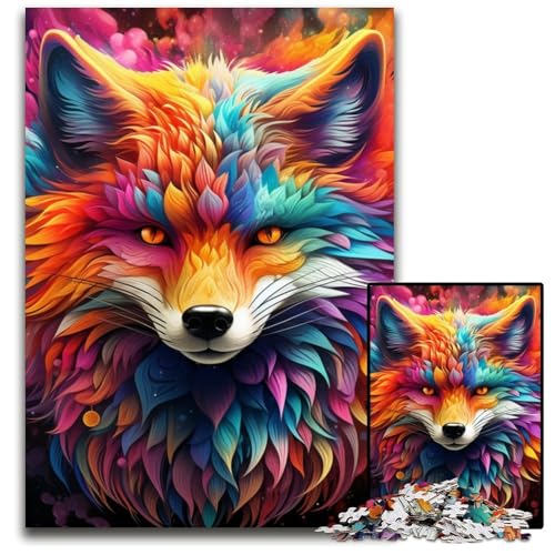 1000-teiliges Puzzle, farbenfrohes Kunst-Fuchs-Puzzle, anspruchsvolles Denkspiel für Teenager, unterhaltsames interaktives Spiel für die ganze Familie, 50x75cm/19,68x29,52 Zoll 1000-teiliges Puzzle, farbenfrohes Kunst-Fuchs-Puzzle, anspruchsvolles Denkspiel für Teenager, unterhaltsames interaktives Spiel für die ganze Familie, 50x75cm/19,68x29,52 Zoll von MrChunlong