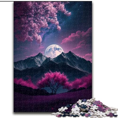 1000-teiliges Puzzle, japanische Landschaft, Neon-Puzzle aus Holz, interaktives Familienspiel, Denksport-Geschenk, Lernspielzeug, 1000 Stück(50x75cm) von MrChunlong