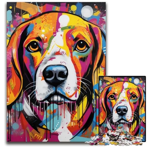 1000-teiliges Puzzle „Beagle“, anspruchsvolles Denkspiel für Teenager, interaktives Familienspiel, 26x38cm/10,23x14,96 Zoll 1000-teiliges Puzzle „Beagle“, anspruchsvolles Denkspiel für Teenager, interaktives Familienspiel, 26x38cm/10,23x14,96 Zoll von MrChunlong
