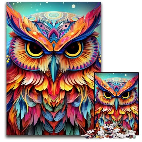 1000-teiliges Puzzle „Eule“, anspruchsvolles Denkspiel für Teenager, interaktives Familienspiel, 26x38cm/10,23x14,96 Zoll 1000-teiliges Puzzle „Eule“, anspruchsvolles Denkspiel für Teenager, interaktives Familienspiel, 26x38cm/10,23x14,96 Zoll von MrChunlong