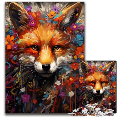 1000-teiliges Puzzle „Fantasy Fox“, anspruchsvolles Denkspiel für Teenager, unterhaltsames interaktives Spiel für die ganze Familie, 26x38cm/10,23x14,96 Zoll von MrChunlong