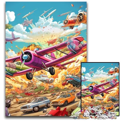 1000-teiliges Puzzle „Flugzeugkunst“, anspruchsvolles Denkspiel für Teenager, unterhaltsames interaktives Spiel für die ganze Familie, 50x75cm/19,68x29,52 Zoll 1000-teiliges Puzzle „Flugzeugkunst“, anspruchsvolles Denkspiel für Teenager, unterhaltsames interaktives Spiel für die ganze Familie, 50x75cm/19,68x29,52 Zoll von MrChunlong