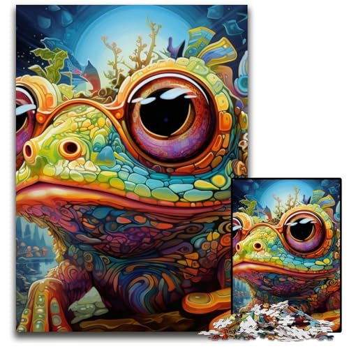 1000-teiliges Puzzle „Frosch“, anspruchsvolles Denkspiel für Teenager, unterhaltsames interaktives Spiel für die ganze Familie, 26x38cm/10,23x14,96 Zoll von MrChunlong