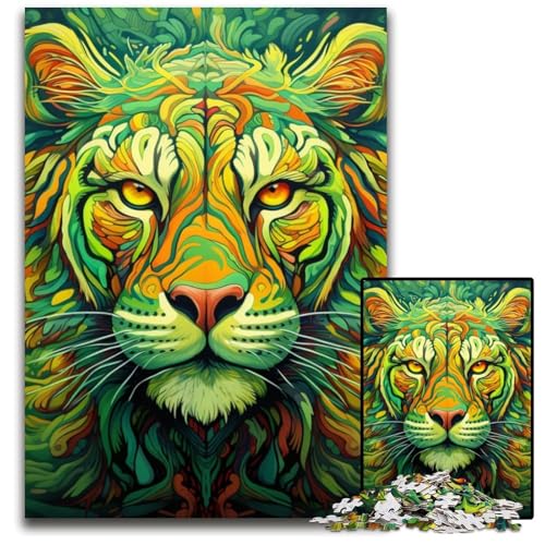 1000-teiliges Puzzle „Gelber Tiger“ aus Pappe, Puzzle für Erwachsene, anspruchsvolles DIY-Denkspiel, perfektes Familienspiel oder dekoratives Geschenk, 26x38cm/10,23x14,96 Zoll 1000-teiliges Puzzle „Gelber Tiger“ aus Pappe, Puzzle für Erwachsene, anspruchsvolles DIY-Denkspiel, perfektes Familienspiel oder dekoratives Geschenk, 26x38cm/10,23x14,96 Zoll von MrChunlong