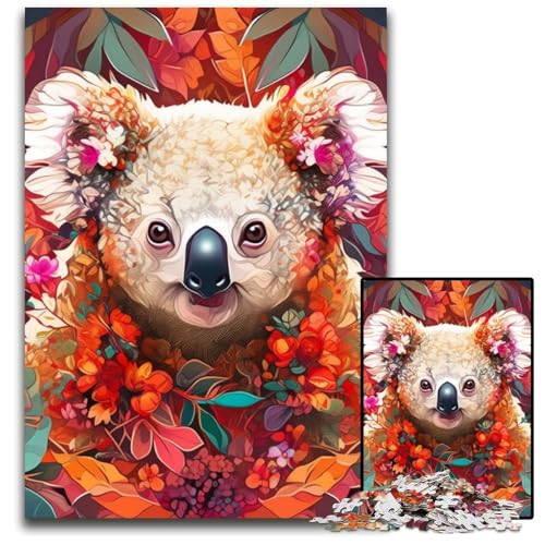 1000-teiliges Puzzle „Koala“ – Herausforderndes Denkspiel für Teenager, unterhaltsames interaktives Spiel für die ganze Familie, 26x38cm/10,23x14,96 Zoll von MrChunlong
