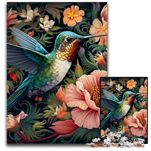1000-teiliges Puzzle „Kolibri-Kunst“, anspruchsvolles Denkspiel für Teenager, unterhaltsames interaktives Spiel für die ganze Familie, 26x38cm/10,23x14,96 Zoll von MrChunlong