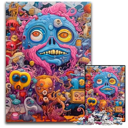 1000-teiliges Puzzle „Monstergruppe“, anspruchsvolles Denkspiel für Teenager, unterhaltsames interaktives Spiel für die ganze Familie, 50x75cm/19,68x29,52 Zoll 1000-teiliges Puzzle „Monstergruppe“, anspruchsvolles Denkspiel für Teenager, unterhaltsames interaktives Spiel für die ganze Familie, 50x75cm/19,68x29,52 Zoll von MrChunlong