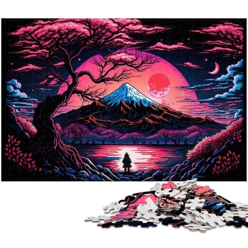 1000-teiliges Puzzle „Mount Fuji“, anspruchsvolles Denkspiel für Teenager, unterhaltsames interaktives Spiel für die ganze Familie, 50x75cm/19,68x29,52 Zoll von MrChunlong