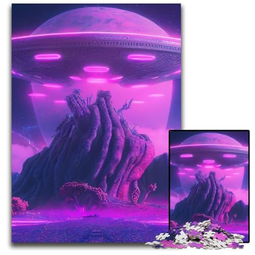 1000-teiliges Puzzle „Pink Planet“, anspruchsvolles Denkspiel für Teenager, interaktives Familienspiel, 50x75cm/19,68x29,52 Zoll von MrChunlong
