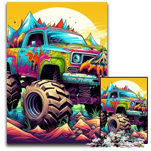 1000-teiliges Puzzle „Psychedelic Truck“, anspruchsvolles Denkspiel für Teenager, unterhaltsames interaktives Spiel für die ganze Familie, 50x75cm/19,68x29,52 Zoll 1000-teiliges Puzzle „Psychedelic Truck“, anspruchsvolles Denkspiel für Teenager, unterhaltsames interaktives Spiel für die ganze Familie, 50x75cm/19,68x29,52 Zoll von MrChunlong