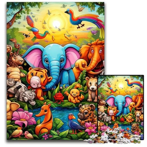 1000-teiliges Puzzle Art Animal World Puzzles, anspruchsvolles Denkspiel für Teenager, unterhaltsames interaktives Spiel für die ganze Familie, 26x38cm/10,23x14,96 Zoll 1000-teiliges Puzzle Art Animal World Puzzles, anspruchsvolles Denkspiel für Teenager, unterhaltsames interaktives Spiel für die ganze Familie, 26x38cm/10,23x14,96 Zoll von MrChunlong