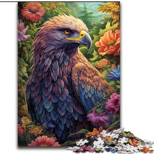 1000-teiliges Puzzle Bunte Adler aus Pappe, interaktives Familienspiel, Denksportgeschenk, Lernspielzeug, 1000 Teile(26x38cm) von MrChunlong