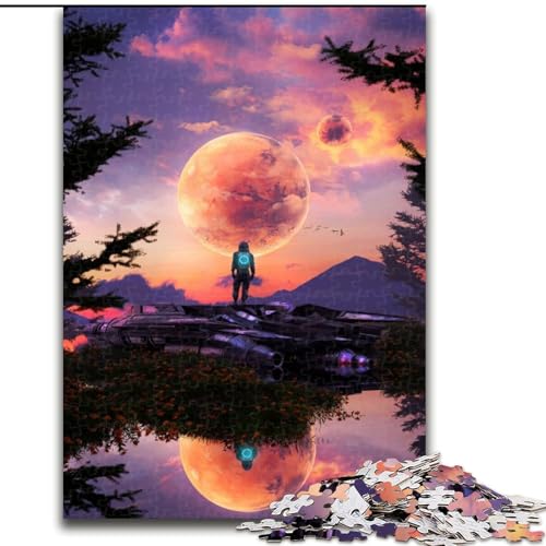 1000-teiliges Puzzle Das Schloss im Himmel aus Holz, interaktives Familienspiel, Denksportgeschenk, Lernspielzeug, 1000 Teile(50x75cm) von MrChunlong