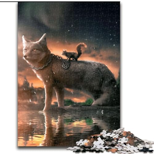 1000-teiliges Puzzle Das böse Eichhörnchen aus Pappe, interaktives Familienspiel, Denksportgeschenk, Lernspielzeug, 1000 Teile(26x38cm) von MrChunlong