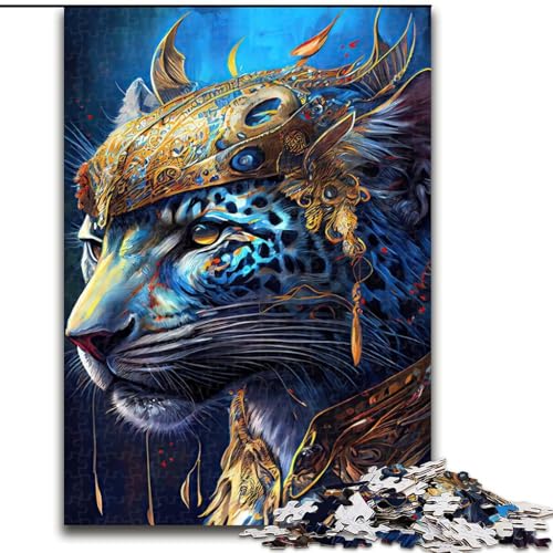 1000-teiliges Puzzle Der majestätische Jaguar aus Pappe, interaktives Familienspiel, Denksportgeschenk, Lernspielzeug, 1000 Teile(26x38cm) von MrChunlong