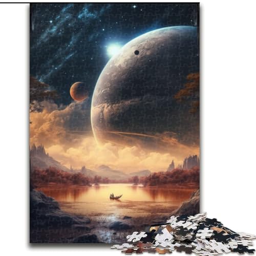 1000-teiliges Puzzle Exoplanet Hyperion Terra aus Pappe, interaktives Familienspiel, Denksportgeschenk, Lernspielzeug, 1000 Teile(26x38cm) von MrChunlong