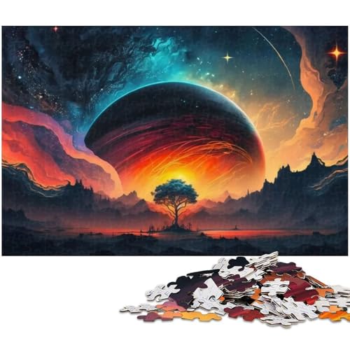 1000-teiliges Puzzle Fantasielandschaft aus Karton. Entspannen und herausfordern, farbenfrohe Kunst zur Heimdekoration, Freunde, 26x38cm/10,23x14,96 Zoll 1000-teiliges Puzzle Fantasielandschaft aus Karton. Entspannen und herausfordern, farbenfrohe Kunst zur Heimdekoration, Freunde, 26x38cm/10,23x14,96 Zoll von MrChunlong
