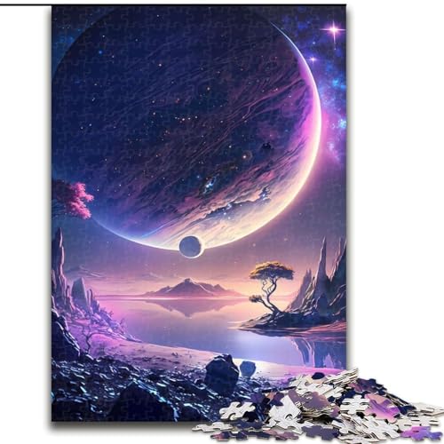 1000-teiliges Puzzle Galaktisches Lila, Naturpuzzle aus Pappe, interaktives Familienspiel, Denksportgeschenk, Lernspielzeug, 1000 Teile(26x38cm) von MrChunlong